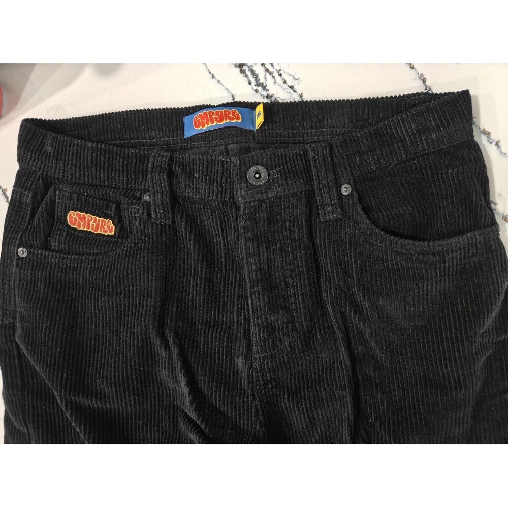 Empyre Relax Black Corduroy Pants Back Patch Mens Size 28 (Actual 28x28)